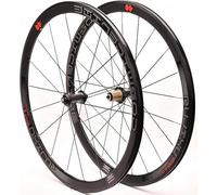 KUNYOS Roues Avant Et Arrière De Vélo 700C, Profondeur 40 Mm, Pneus À Boyau, Set De Roues De Route en Carbone, Jante pour Frein en V/C, Roulement Scellé pour Vitesses 8, 9, 10, 11,Noir