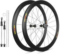 KUNYOS Roues De Route 700C Ensemble De Roues Jantes en Alliage D'aluminium 40/50Mm Moyeu À Libération Rapide 16/20H pour Freins en V pour Roues Avant Et Arrière 8/9/10/11 Vitesses pour 18-32C,40mm