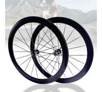 KUNYOS Roues De Vélo De Course 700C Roues en Alliage D'aluminium 50Mm High Brake C/V Quick Release 20 Hole Front and Rear Hubs for 8/9/10/11 Speeds,Noir