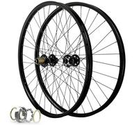 KUNYOS Roues De Vélo De Montagne 26/27,5/29 Pouces, Frein À Disque en Alliage D'Aluminium Cyclisme À Manchon Arrière Roue 142Mm Roues 32H Jante pour Cassette 8-12 Vitesses 2150G,Noir,27.5inch