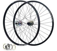 KUNYOS Roues De Vélo De Montagne 26/27,5/29 Pouces, Frein À Disque en Alliage D'Aluminium Cyclisme À Manchon Arrière Roue 142Mm Roues 32H Jante pour Cassette 8-12 Vitesses 2150G,Coloured,26inch