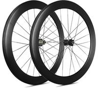 KUNYOS Roues de vélo de Route 700C Freins sur Jante Jantes en Alliage d'aluminium de 60 mm de Profondeur Roues à pneus 23/25/28C Avant 2 Arrière 5 Roulements