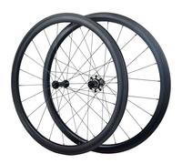 KUNYOS Roues de vélo de Route Carbone 700C Jante à Tringle V Frein 38/50 mm Roues de Course de vélo 28 mm Largeur 45# Rayons Uniquement 1830G Mat