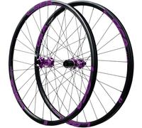 KUNYOS Roues De Vélo Route À Axe Traversant 700C avec Frein À Disque Center Lock, Moyeux Avant Et Arrière 28H pour Cassette 8/9/10/11/12 Vitesses, Jantes en Alliage D'aluminium,Violet