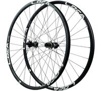 KUNYOS Roues De Vélo Route À Axe Traversant 700C avec Frein À Disque Center Lock, Moyeux Avant Et Arrière 28H pour Cassette 8/9/10/11/12 Vitesses, Jantes en Alliage D'aluminium,Noir