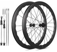 KUNYOS Roues en Fibre De Carbone pour Vélo De Route 700C Clincher Ensemble De Roues 50-45 Mm Finition Mate 28 Largeur