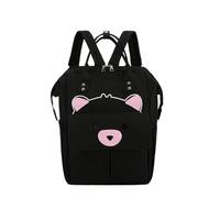 KUNYOS Sac À Dos Langer For Bébé, Compartiment De Rangement Isolant En Feuille D'aluminium, Sac Imperméable Grande Capacité, Voyage Tissu Et Résistant La Saleté, For Papa Maman(Black,Bear)