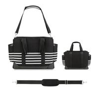 KUNYOS Sac à dos langer for bébé, résistant l'usure et imperméable, grande capacité plusieurs compartiments, peut être accroché une poussette, sac multifonctionnel for mère adapté aux voyages(Black)