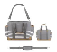 KUNYOS Sac à dos langer for bébé, résistant l'usure et imperméable, grande capacité plusieurs compartiments, peut être accroché une poussette, sac multifonctionnel for mère adapté aux voyages(Grey)