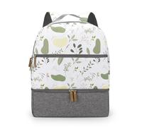 KUNYOS Sac à dos langer for bébé, sac de rangement lait isolant multifonctionnel double couche grande capacité, adapté aux voyages quotidiens en plein air et sacs d'hôpital(Green Leaf)