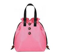 KUNYOS Sac à Lunch for Femme, Sac de Rangement Cordon Adulte, Isolant, Facile Utiliser, Travail/école/Pique-Nique/Voyage/déjeuner en Plein air, Une expérience Vie Merveilleuse(Pink)