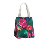 KUNYOS Sac à Lunch for Femmes et Enfants, Sac Isotherme Portable Velcro de Grande capacité, adapté au Travail/à l'école/au Pique-Nique/aux Voyages Profiter d'une Vie Meilleure(Big Flower)