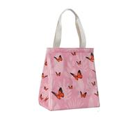 KUNYOS Sac à Lunch for Femmes et Enfants, Sac Isotherme Portable Velcro de Grande capacité, adapté au Travail/à l'école/au Pique-Nique/aux Voyages Profiter d'une Vie Meilleure(Pink Butterfly)