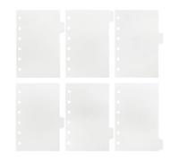 KUNYOS Séparateur d'index en papier Transparent A5 A6, 6 trous for classeur, planificateur, accessoires de papeterie for carnet de notes(Green)