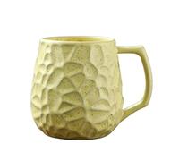 KUNYOS Tasse À Café En Céramique De 550 Ml, Tasse À Café Cuite Au Four De Grande Capacité, Tasse À Thé, Chope À Bière, Tasses For La Maison Et Le Bureau, Cadeau Et Présent(Yellow)