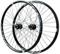 KUNYOS VTT Roue Avant Et Arrière 26" 27,5" 29" Axe Traversant Roue Complète 110 * 20/142 * 12 Mm, Jante en Alliage D'aluminium pour Cassette 7-12 Vitesses, Frein À Disque,Noir,26inch