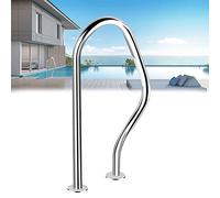 Kunyun Rampe de Piscine Rampes d'escalier de Piscine Mains Courantes de Piscine, Matériau en Acier Inoxydable 304, avec Base de Montage Rapide et Accessoires, pour l'entrée des Parcs Aquatiques de