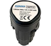 Kunzer 7APP12 Batterie au Lithium 12 V, 2000 mAh - Puissante et compacte pour Divers Outils - Rechargeable