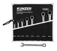 KUNZER 7RRM08 Kit de clés à fourche et polygonale à cliquet