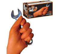 Epp & Co. Gants nitrile Tiger – Poignée orange – Compatible atelier – Extra Large – 90 pièces