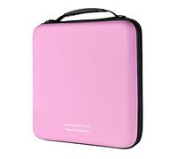 KUOCDSIK Range CD, boîtier de DVD Blue-Ray EVA de 192 capacités Organisateur de Stockage de Disque Dur de Protection pour Les Voyages en Voiture (192 Capacités, Rose192)