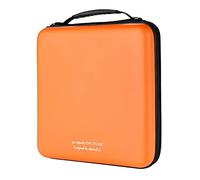KUOCDSIK Range CD, boîtier de DVD Blue-Ray EVA de 192 capacités Organisateur de Stockage de Disque Dur de Protection pour Les Voyages en Voiture (192 Capacités, Orange192)