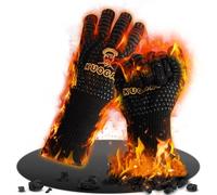 KUOGAS Gants Barbecue,Gant Cuisine Pour Barbecue Four Anti-Chaleur Jusqu'à 800°C,Four Pour bbq,Accessoire Aarbecue,Gant Cuisine,Gants Cuisine,Gant Four,Gant Anti Chaleur