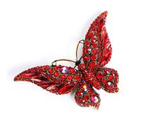 KUOHU Broche, Grande Papillon, en Cristal de Luxe, Broches Strass for Femmes, Accessoires Vêtements, Bijoux, Cadeau