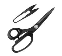 KUONIIY Ciseaux de couture pour gaucher pour découper le cuir, 20,3 cm Ciseaux de confection avec lame en acier inoxydable, noir (10,4 cm Petites cisailles à fil)