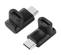 KUOQIY 2 Pièces Connecteur Adaptateur Angle Droit Type-C vers Le Haut et vers Le Bas, Adaptateur d'angle USB C, Adaptateur USB-C Type C Mâle à 90 Degrés Femelle, pour Téléphone