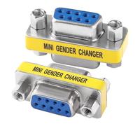 KUOQIY 2 Pièces DB9 9 Broches Femelle vers Femelle Adaptateur de Changeur de Genre Coupleur, RS232 9 Broches DB9 Adaptateur de Coupleur de Câble, pour Transfert de Données sur Ordinateur