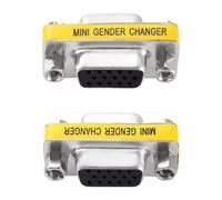 KUOQIY 2 Pièces VGA 15 Broches Femelle vers Femelle Changeur de Genre, HD15 Mini Gender Changer, pour Les Moniteurs