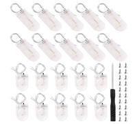 KUOQIY 20 Pièces 1 x 3V + 2 x 3V CR2032 Support de Batterie Commutation Marche/Arret Interrupteur, Supports de Piles CR2032 3V avec Interrupteur, avec Tournevis et Vis, Transparent