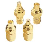 KUOQIY 4 Pièces SMA vers MCX Adaptateur Kit, Connecteur Coaxial SMA vers MCX, pour Wirelesse WiFi Routeur 4G GPS Antenne Autoradio