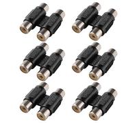 KUOQIY 6 Pièces RCA 2 Femelle à 2 Femelle Coupleur, Adaptateur Coupleur Phono Double RCA, pour Platine Vinyle, CD, MP3, Amplificateur, Câble Phono Stéréo, Plaqué Nickel