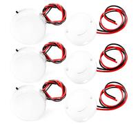 KUOQIY 6 Pièces Support de Pile Bouton Rond 2 x 3V CR2032, 3V 2 Boîtiers de Piles CR2032 avec Interrupteur, Support Pile Bouton Type de Fil de Plomb, Interrupteur Bascule+Poussoir, Blanc