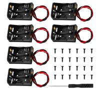 KUOQIY 6 Pièces Supports de Batterie 2 × 12V 23A, Boîtier de Batterie 23A avec Câbles, 24V 23A Batterie Boîtier Support, avec Vis et Tournevis