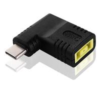 KUOQIY 65W PD Adaptateur USB C vers Slim Tip, Rectangulaire Entrée vers USB-C Type C Coudé à 90 Degrés Adaptateur de Chargeur de Prise d'alimentation, pour Tablettes