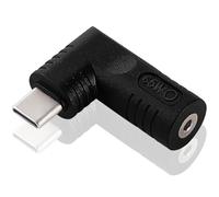 KUOQIY 65W PD USB C à DC Adaptateur, CC 2.5x0.7 mm Entrée vers Type C Coudé à 90 Degrés Adaptateur de Chargeur de Prise d'alimentation, pour Tablettes