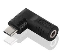 KUOQIY 65W PD USB C à DC Adaptateur, CC 4.0x1.7 mm Entrée vers Type C Coudé à 90 Degrés Adaptateur de Chargeur de Prise d'alimentation, pour Tablettes