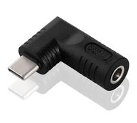 KUOQIY 65W PD USB C à DC Adaptateur, CC 4.8x1.7 mm Entrée vers Type C Coudé à 90 Degrés Adaptateur de Chargeur de Prise d'alimentation, pour Tablettes