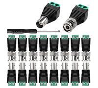 KUOQIY 9 Paires BNC Video Balun Connecteur, Mâle Femelle Kit, Coaxiaux Cat5 Cat6 Vers BNC Sans Soudure, Pour Caméra de Surveillance CCTV, DVR, TV, Vidéo