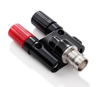 KUOQIY Connecteurs Coaxiaux BNC Femelle vers 2 x 4mm Double Fiche Femelle Banane, RF Coaxial Splitter Jack, BNC Fiche Femelle à Double 4mm Prise Adaptateur Banane Jack Prise pour Oscilloscope