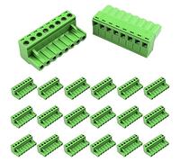 kuosbiu Lot de 20 connecteurs de bornier à vis à 8 broches de 5,08 mm pour montage PCB, connecteur mâle rapide enfichable, connecteur de type Phoenix 8 pôles