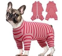 Kuoser Body pour chien après une chirurgie, rose Taille XS | Op Body pour chien avec jambes pour chien après opération, pyjama pour chiens de petite, moyenne et grande taille