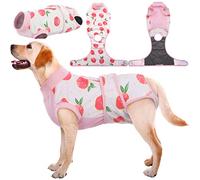 Kuoser Combinaison de Récupération pour Chiens Chats Après la Chirurgie, Chemise de Récupération Professionnelle pour Animaux de Compagnie Bandages Abdominaux pour Chiens, Collier de Rechange et Cône