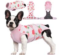 Kuoser Combinaison de Récupération pour Chiens Chats Après la Chirurgie, Chemise de Récupération Professionnelle pour Animaux de Compagnie Bandages Abdominaux pour Chiens, Collier de Rechange et Cône