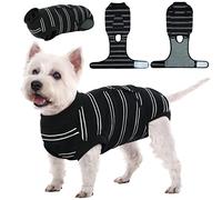 Kuoser Corps pour Chien Après Castration, Combinaison Anti-Léchage Respirante Après Stérilisation, Collier E