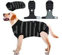 Kuoser Corps pour Chien Après Castration, Combinaison Anti-Léchage Respirante Après Stérilisation, Collier E