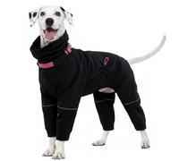 Kuoser Veste imperméable pour chien avec capuche et anneau en D durable